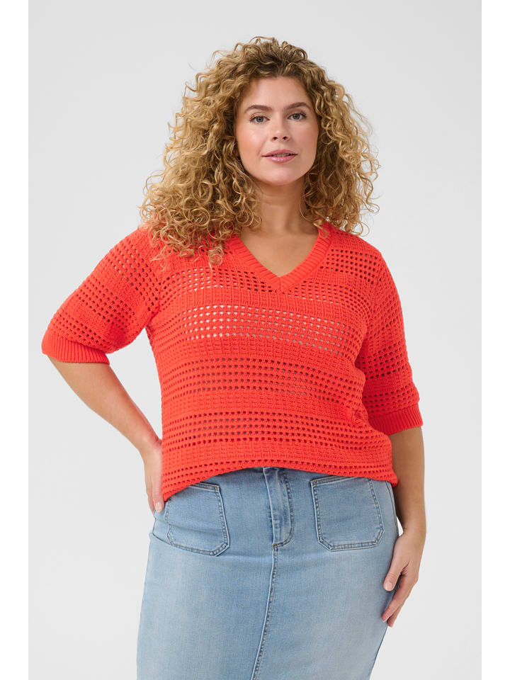 Sveter KAFFE curve Rot 9656276 Pullover in Rot - 1