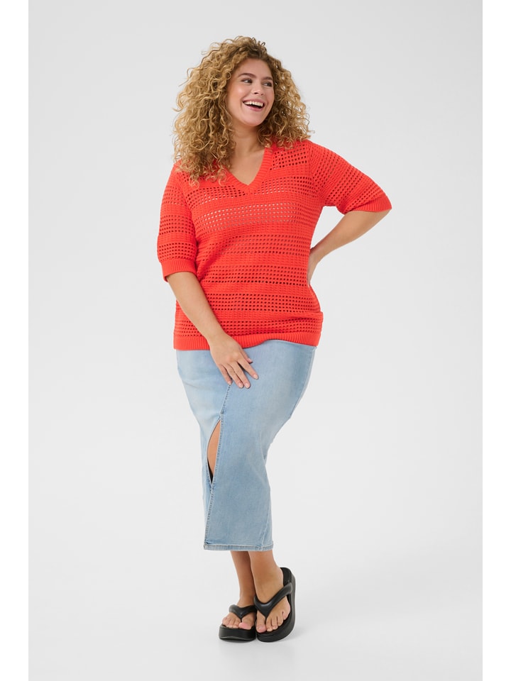 Sveter KAFFE curve Rot 9656276 Pullover in Rot - 2