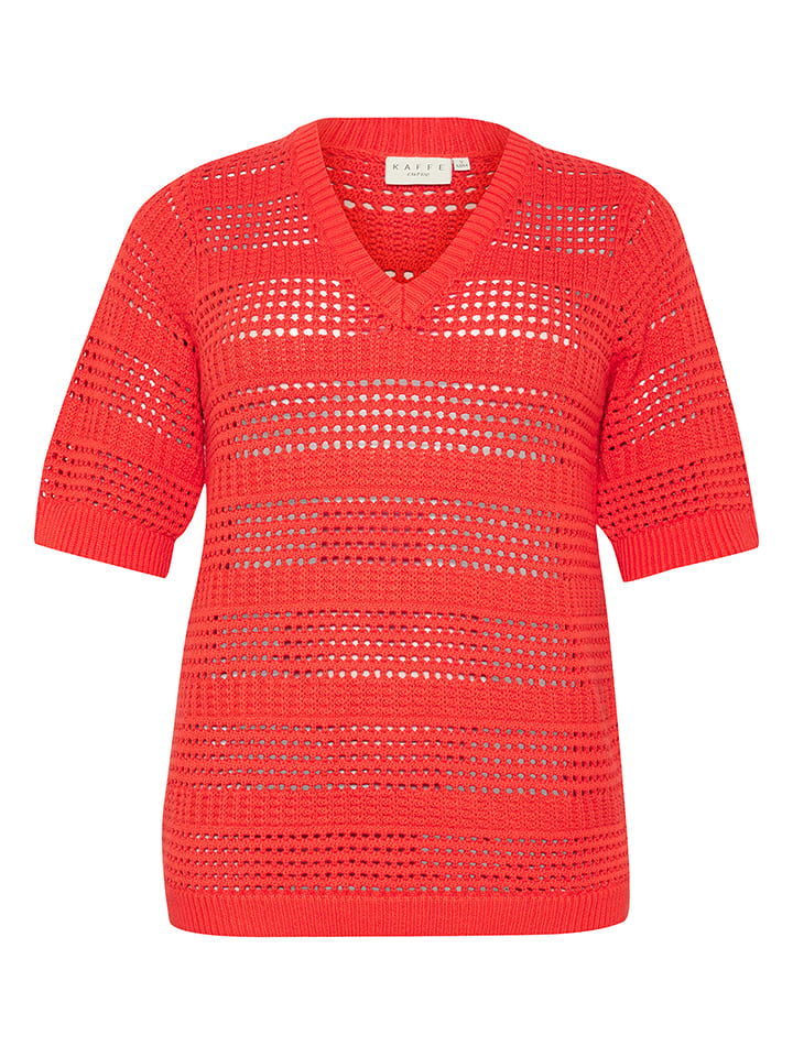 Sveter KAFFE curve Rot 9656276 Pullover in Rot - 4