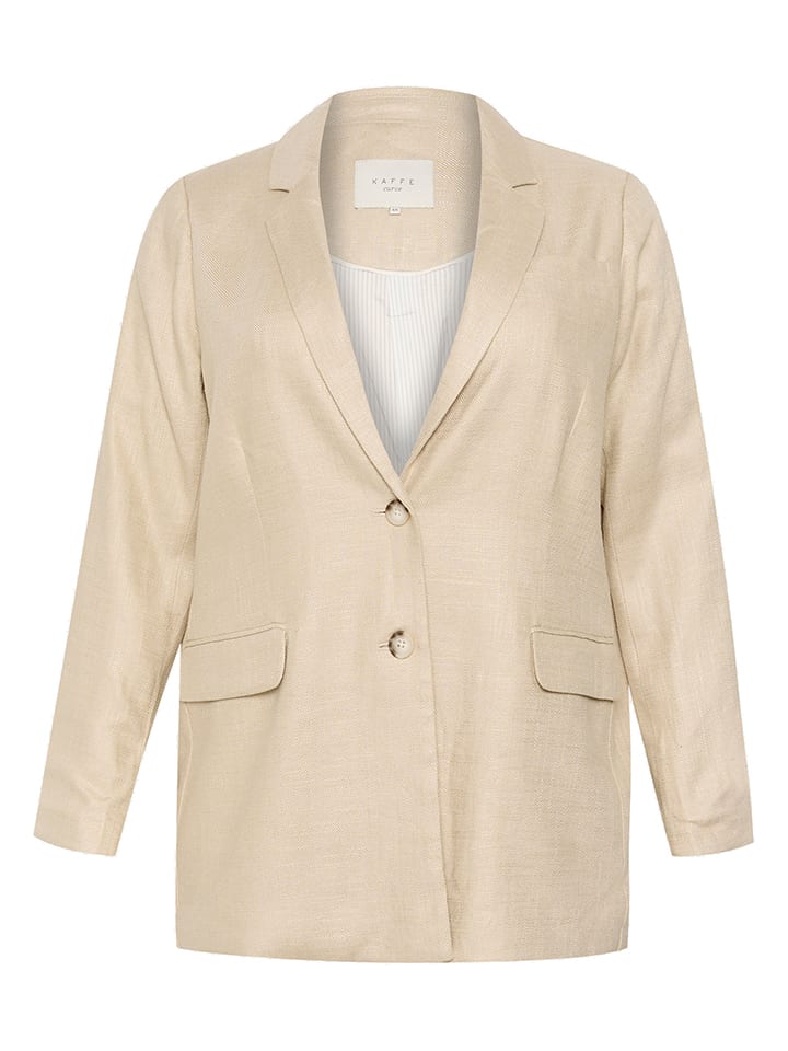 Dámska bunda KAFFE curve Beige 8433489 Blazer in Beige - 4