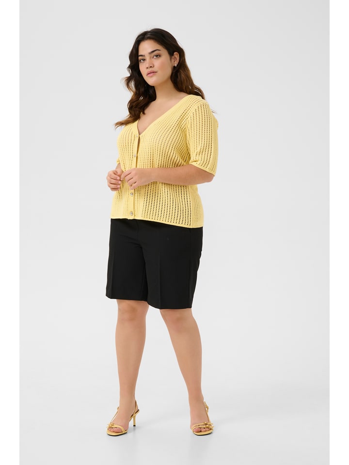 Sveter KAFFE curve Gelb 912645 Cardigan in Gelb - 2