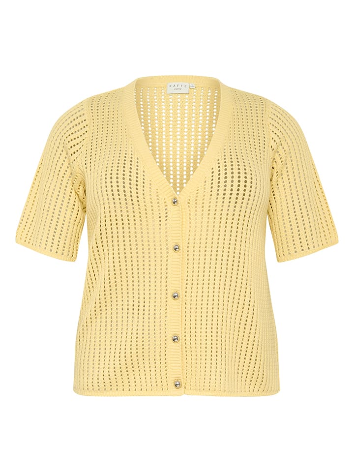 Sveter KAFFE curve Gelb 912645 Cardigan in Gelb - 4