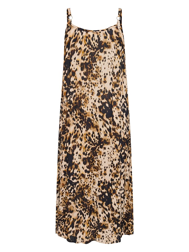 Šaty KAFFE curve Beige/ Schwarz 9216765 Kleid in Beige/ Schwarz - 4