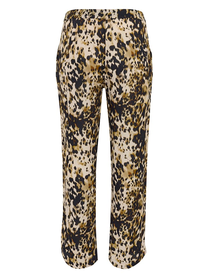 Nohavice KAFFE curve Schwarz/ Beige 9676947 Hose in Schwarz/ Beige - 5