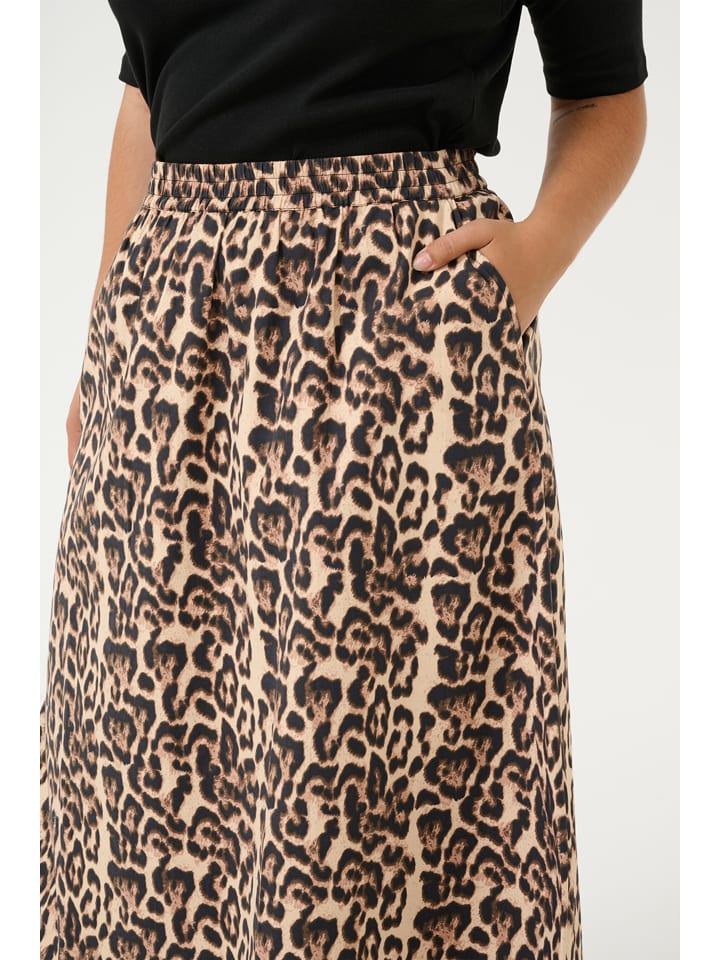 Sukňa KAFFE curve Beige/ Schwarz 570057 Rock in Beige/ Schwarz - 3