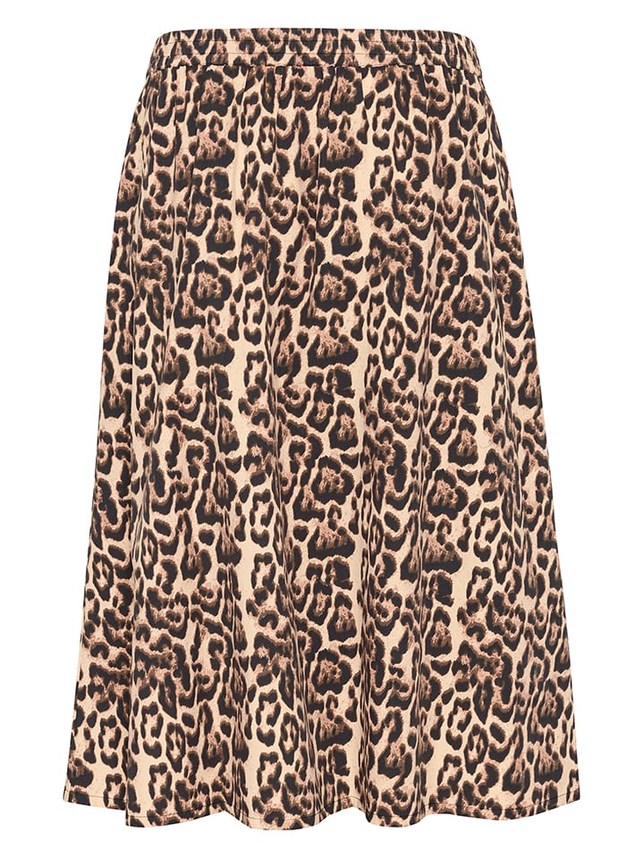 Sukňa KAFFE curve Beige/ Schwarz 570057 Rock in Beige/ Schwarz - 5