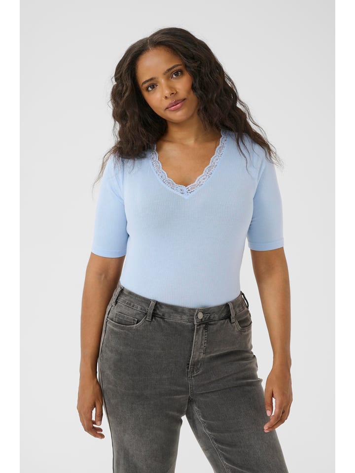 Tričko KAFFE curve Hellblau 4583850 Shirt in Hellblau - 1