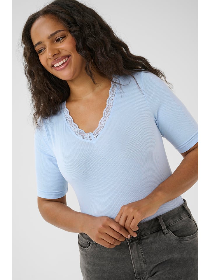 Tričko KAFFE curve Hellblau 4583850 Shirt in Hellblau - 3