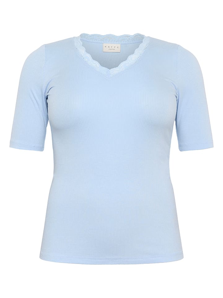 Tričko KAFFE curve Hellblau 4583850 Shirt in Hellblau - 4