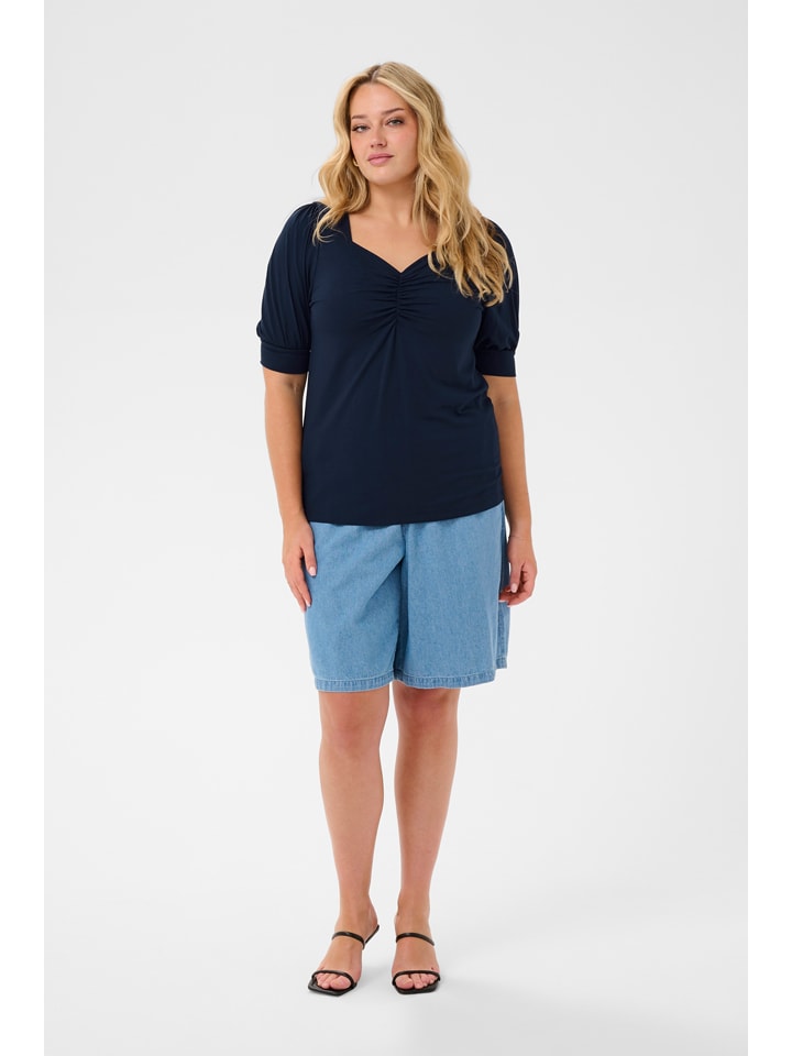 Tričko KAFFE curve Dunkelblau 212229 Shirt in Dunkelblau - 2