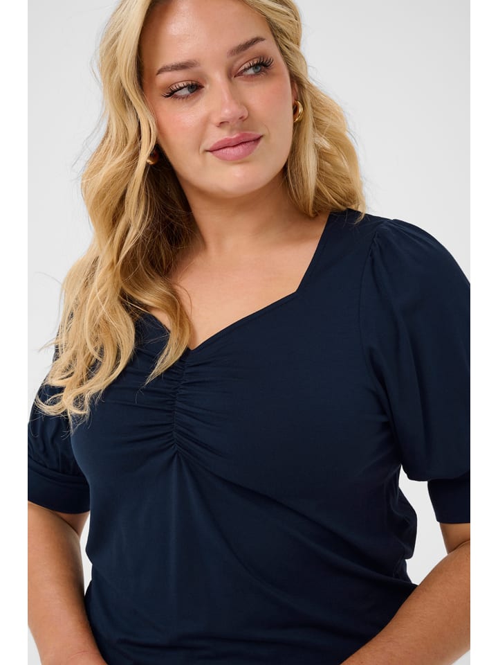 Tričko KAFFE curve Dunkelblau 212229 Shirt in Dunkelblau - 3