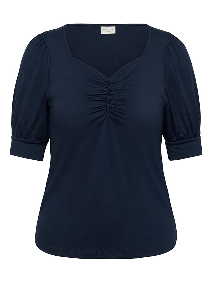 Tričko KAFFE curve Dunkelblau 212229 Shirt in Dunkelblau - 4
