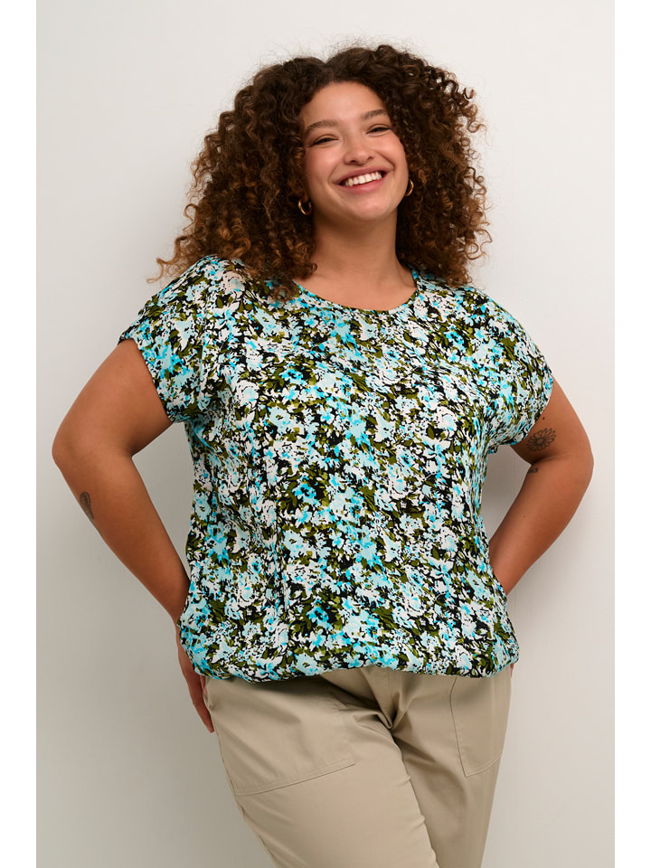 KAFFE curve Türkis/ Grün 9186807 Bluse in Türkis/ Grün - 1
