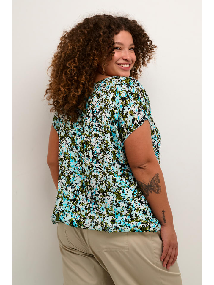 KAFFE curve Türkis/ Grün 9186807 Bluse in Türkis/ Grün - 4