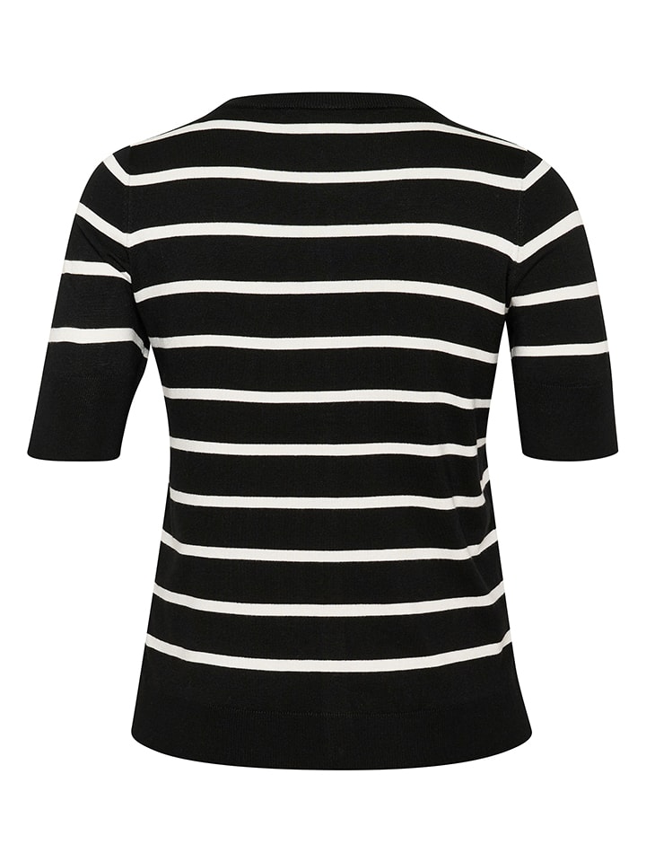 Sveter KAFFE curve Schwarz/ Weiß 223267 Cardigan in Schwarz/ Weiß - 5