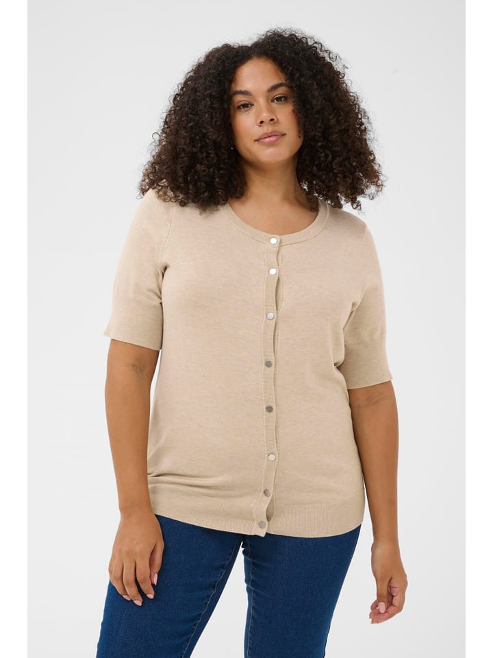 Sveter KAFFE curve Beige 7956108 Cardigan in Beige - 1