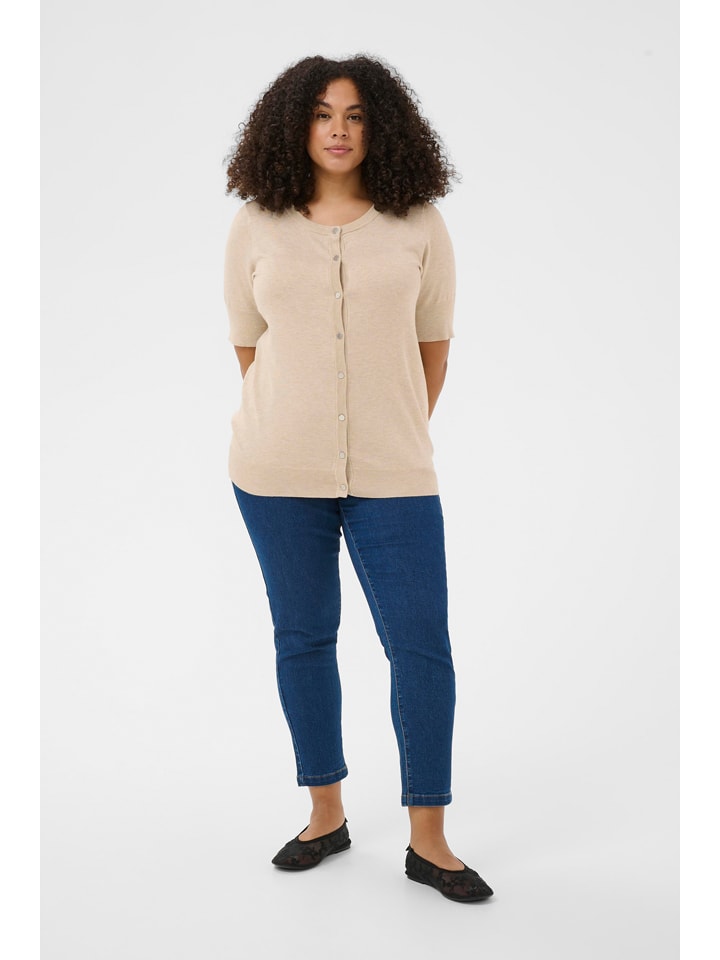 Sveter KAFFE curve Beige 7956108 Cardigan in Beige - 2