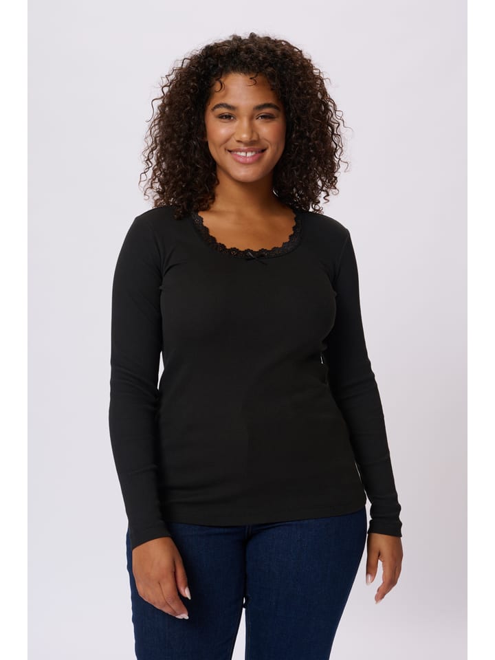 KAFFE curve Schwarz 252312 Longsleeve in Schwarz - 1