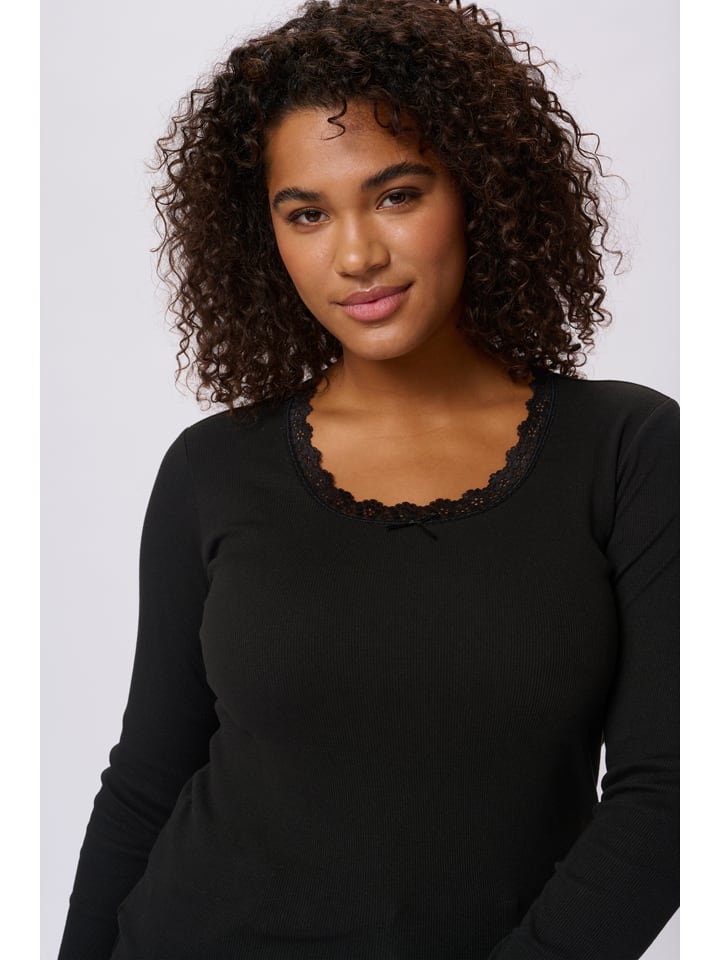 KAFFE curve Schwarz 252312 Longsleeve in Schwarz - 3