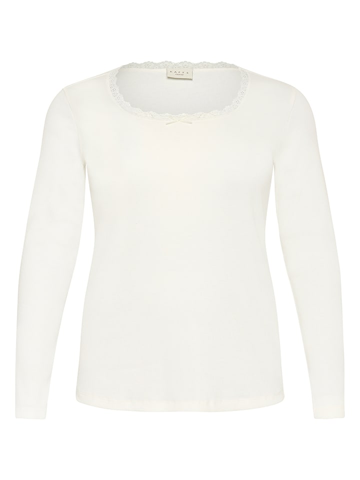 KAFFE curve Weiß 4099605 Longsleeve in Weiß - 4