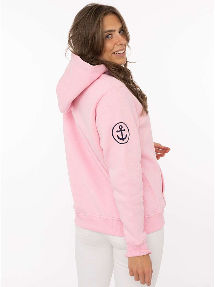 Mikina Zwillingsherz Rosa 8052139 Hoodie "Strand-Chefin" in Rosa - 2