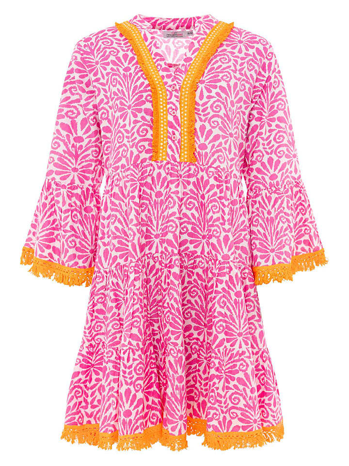 Šaty Zwillingsherz Pink 3062606 Kleid "Flower Layout" in Pink - 3