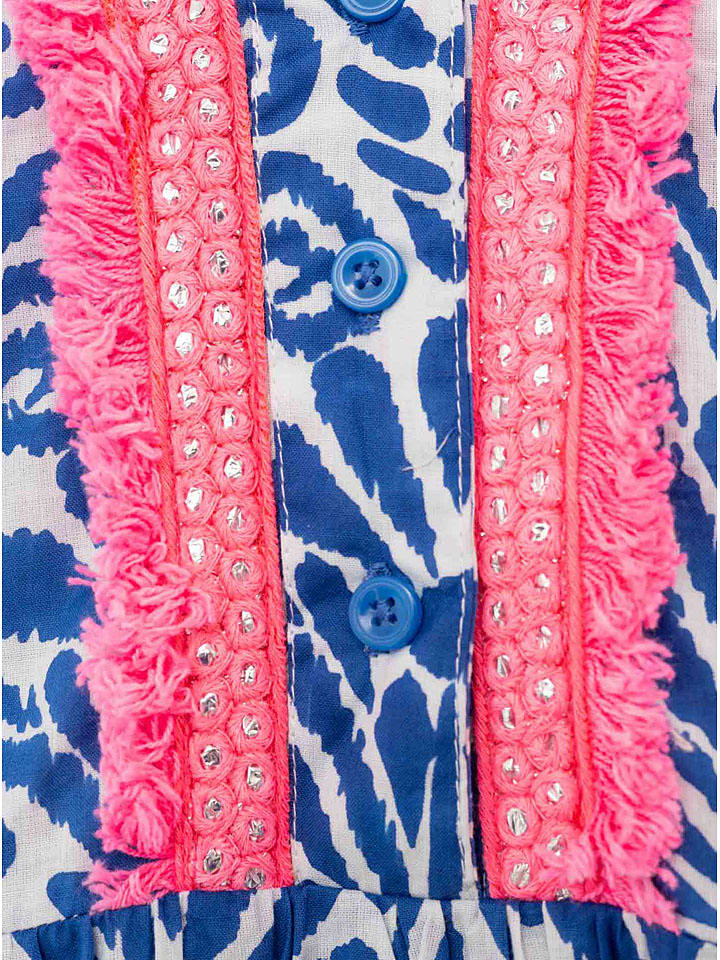 Šaty Zwillingsherz Blau 8581171 Kleid "Flower Layout" in Blau - 5