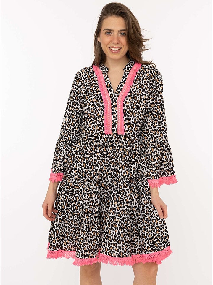Šaty Zwillingsherz Weiß/ Schwarz 1759549 Kleid "Classic Leo" in Weiß/ Schwarz - 1