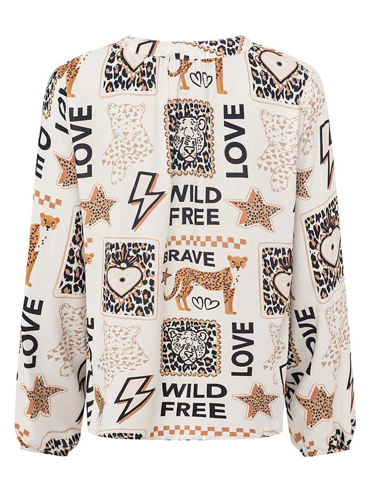 Zwillingsherz Creme 2385994 Bluse"Wild Love" in Creme - 4