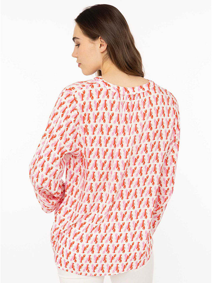 Zwillingsherz Weiß/ Rot 1988396 Bluse "Lobsters" in Weiß/ Rot - 2
