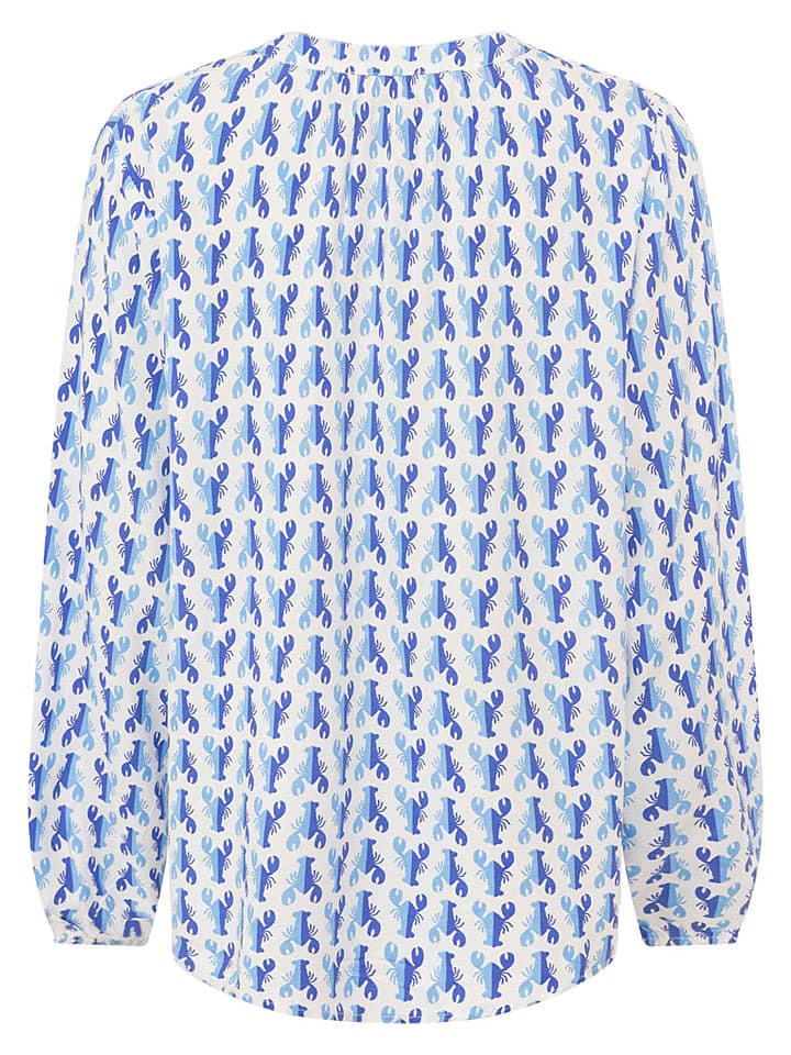 Zwillingsherz Weiß/ Blau 1626743 Bluse "Lobsters" in Weiß/ Blau - 4