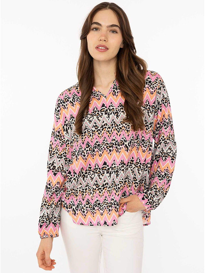 Zwillingsherz Bunt 4862615 Bluse "Graphic Leo" in Bunt - 1
