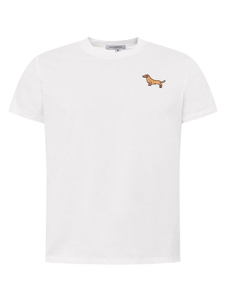 Tričko Zwillingsherz Weiß 5540034 Shirt "Dog Stickerei" in Weiß - 1