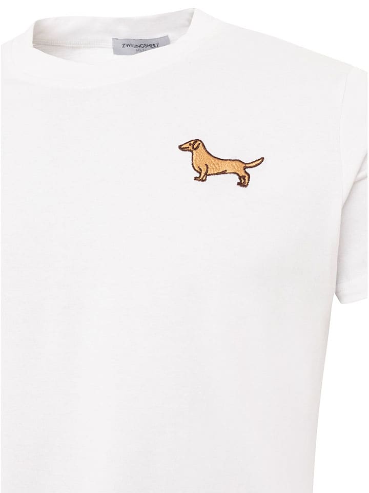 Tričko Zwillingsherz Weiß 5540034 Shirt "Dog Stickerei" in Weiß - 2