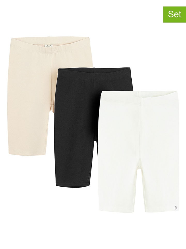 Kraťasy COOL CLUB Schwarz/ Beige 9121831 3er-Set: Shorts in Schwarz/ Beige - 1