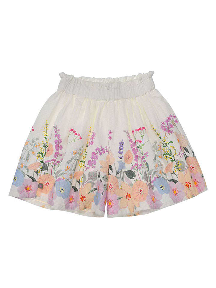 Kraťasy Bondi Weiß 5099618 Shorts "Blumenbordüre" in Weiß - 1