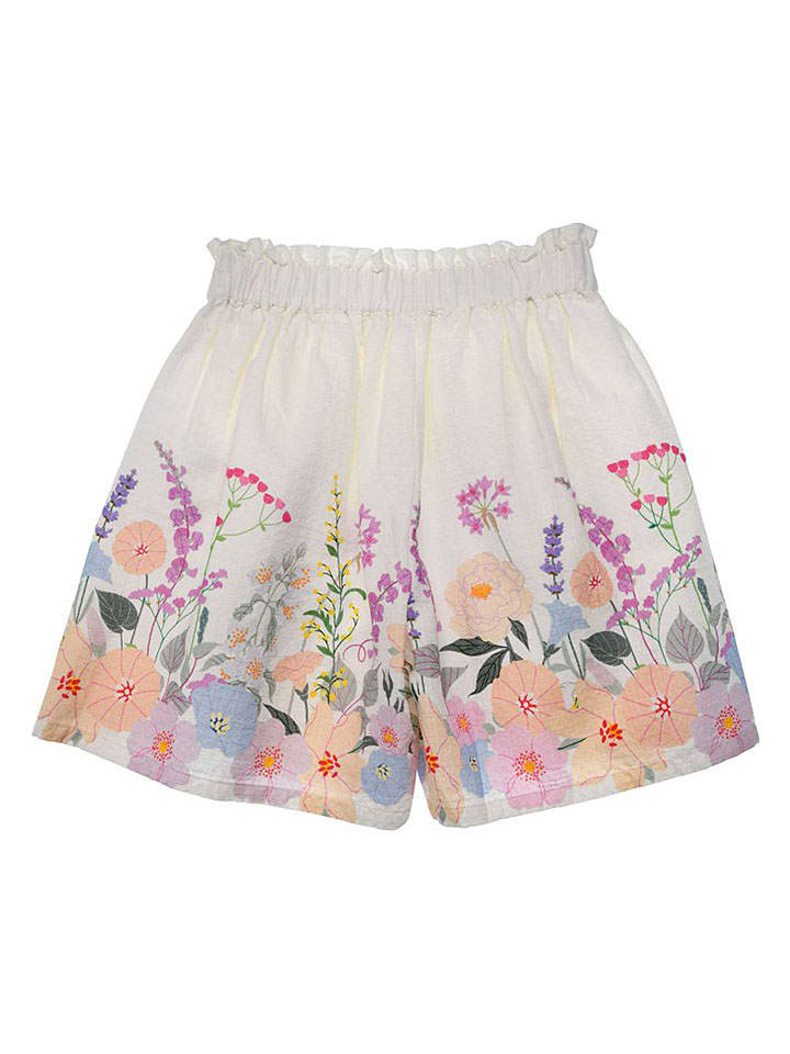 Kraťasy Bondi Weiß 5099618 Shorts "Blumenbordüre" in Weiß - 2