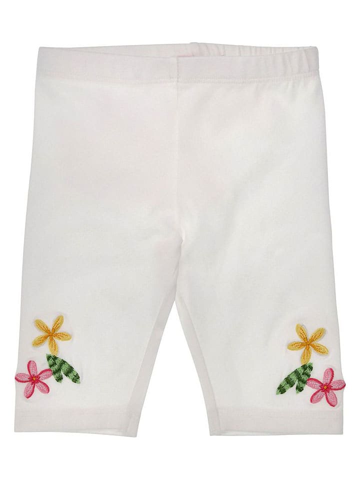 Bondi Weiß 1701671 Capri-Leggings "Blumen" in Weiß - 1