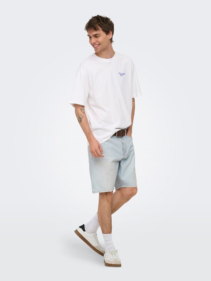 Kraťasy ONLY & SONS Hellblau 6646306 Jeans-Shorts "Onsedge" in Hellblau - 1