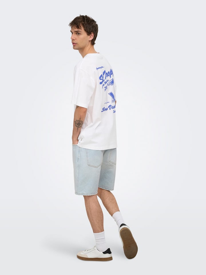 Kraťasy ONLY & SONS Hellblau 6646306 Jeans-Shorts "Onsedge" in Hellblau - 3