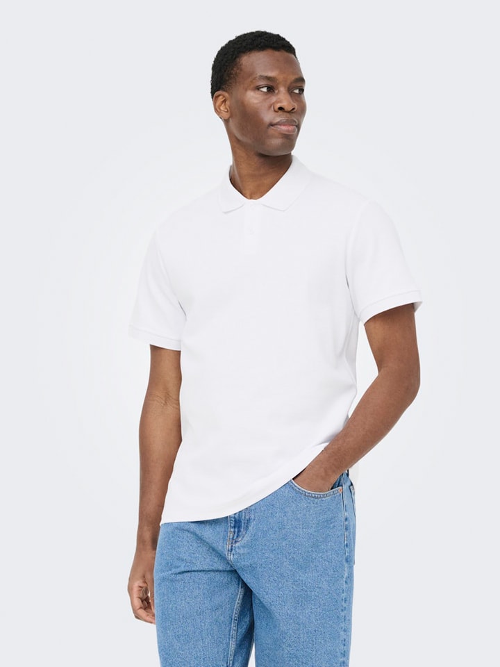 Tričko ONLY & SONS Weiß 4466982 Poloshirt "Onsben" in Weiß - 2
