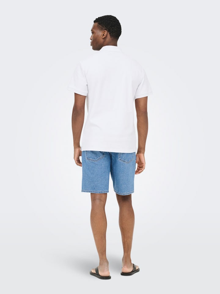 Tričko ONLY & SONS Weiß 4466982 Poloshirt "Onsben" in Weiß - 3