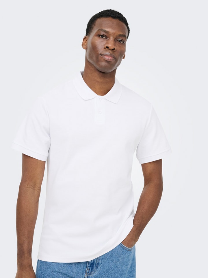 Tričko ONLY & SONS Weiß 4466982 Poloshirt "Onsben" in Weiß - 4