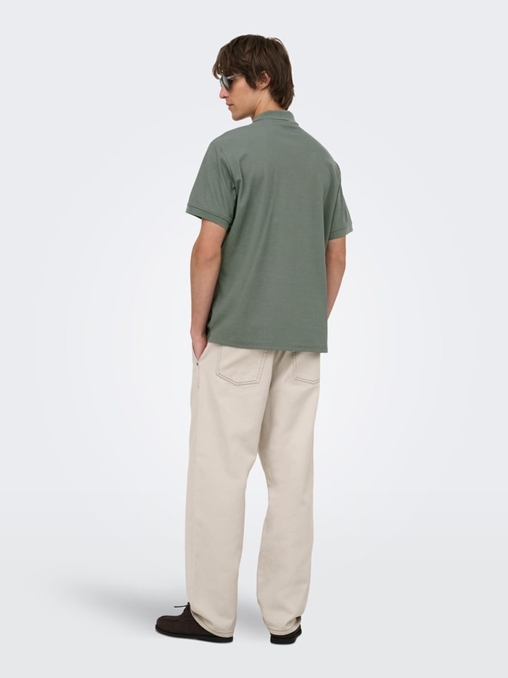 Tričko ONLY & SONS Grün 1861494 Poloshirt "Onsben" in Grün - 3