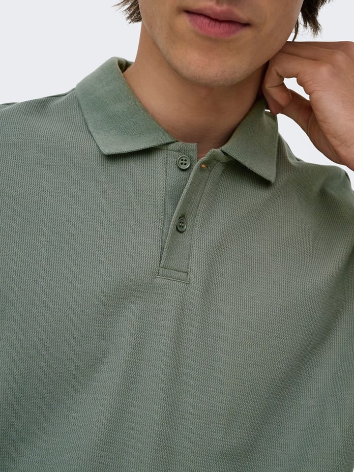 Tričko ONLY & SONS Grün 1861494 Poloshirt "Onsben" in Grün - 5