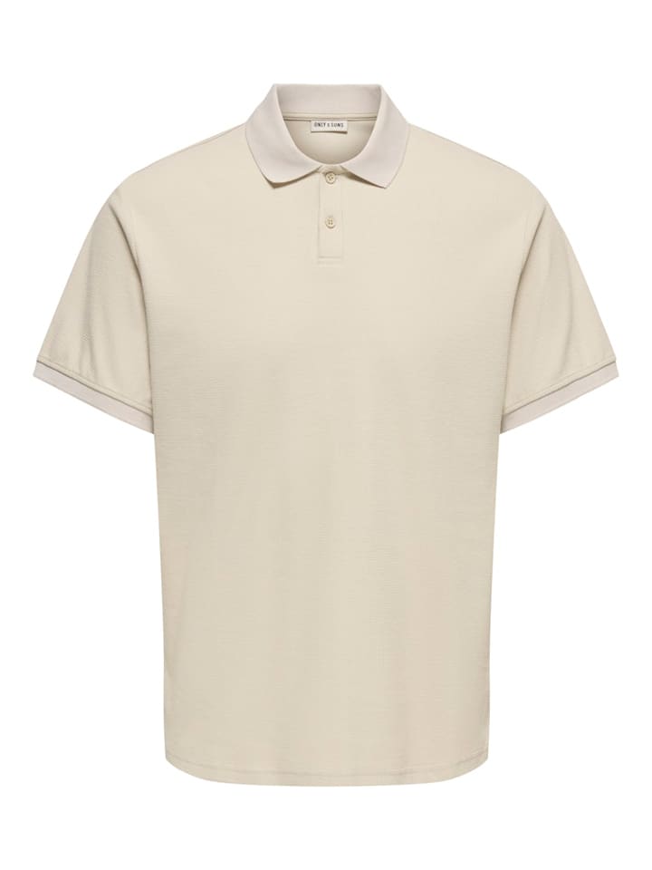 Tričko ONLY & SONS Beige 7684952 Poloshirt "Onsben" in Beige - 6