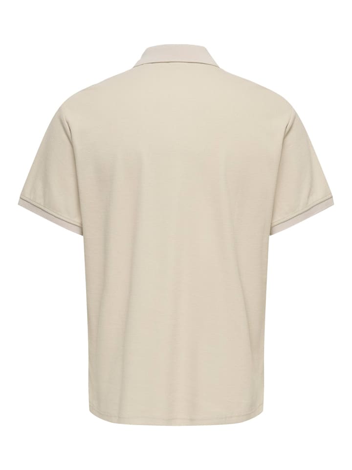 Tričko ONLY & SONS Beige 7684952 Poloshirt "Onsben" in Beige - 7