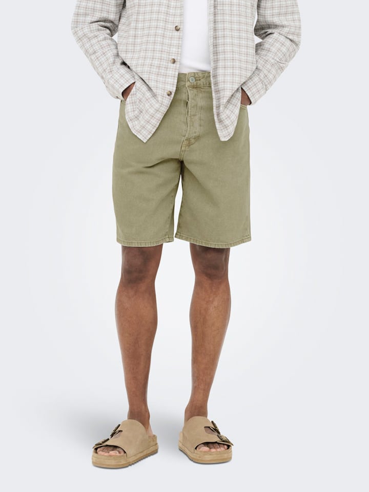 Kraťasy ONLY & SONS Beige 540731 Jeans-Shorts "Onsedge" in Beige - 2