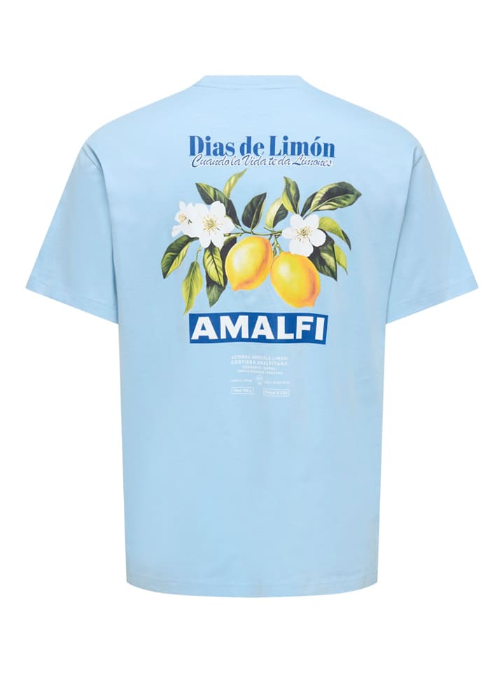 Tričko ONLY & SONS Hellblau 9493876 Shirt "Onsfred" in Hellblau - 2