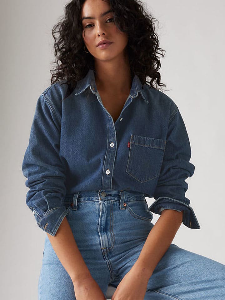 Košile Levi's Blau 9866660 Jeanshemd "Harlie Boyfriend" in Blau - 2